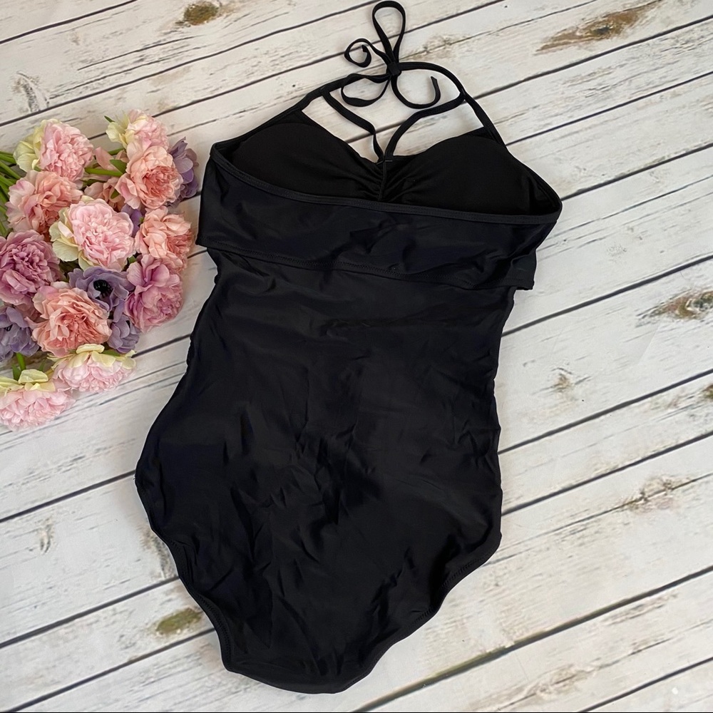 Sexy Plus Size Laced Up Bandage Push Up Swimsuit - Picture 13 of 16